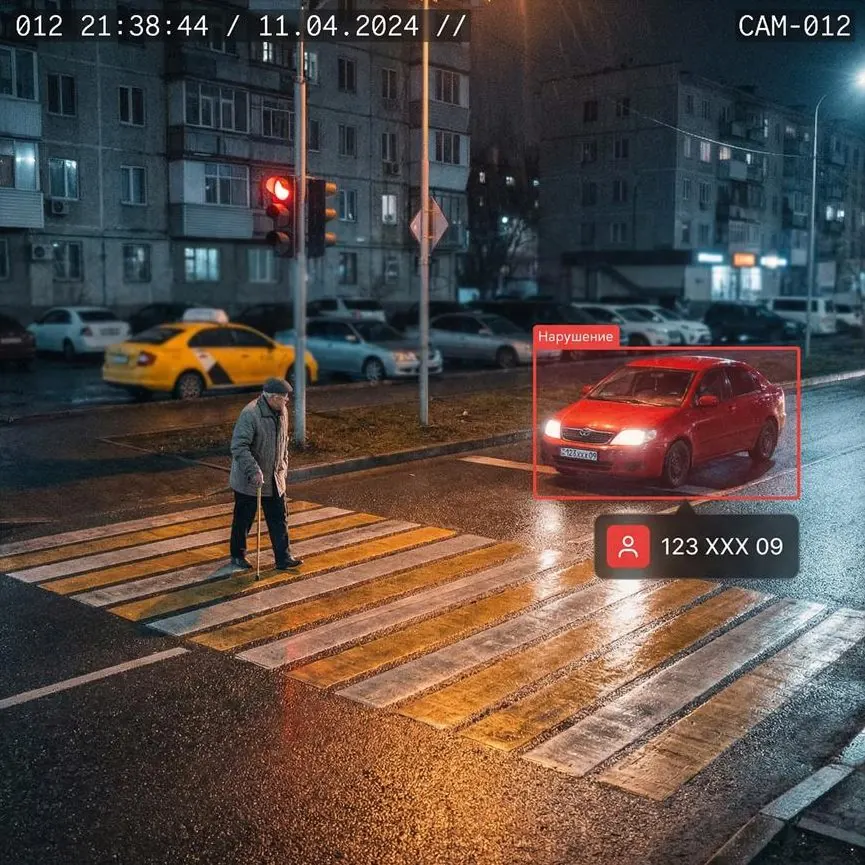 Нарушение на пешеходном переходе