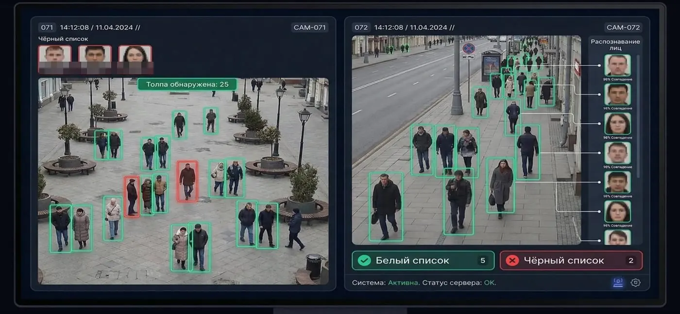 Подсчёт людей и распознавание лиц